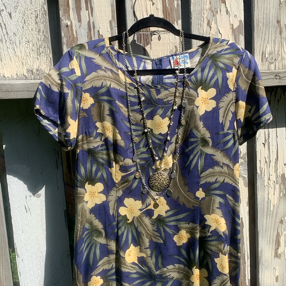 Vintage silk floral dress